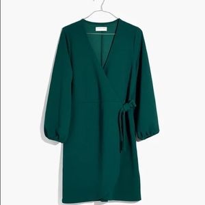 NWT Madewell Long Sleeve Side-Tie Long Sleeve Dress